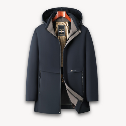 Men's Waterproof Softshell Jacket with Hood - Lightweight Windproof Coat