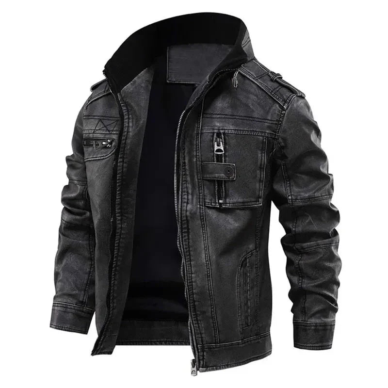 Black Leather Jacket for Men