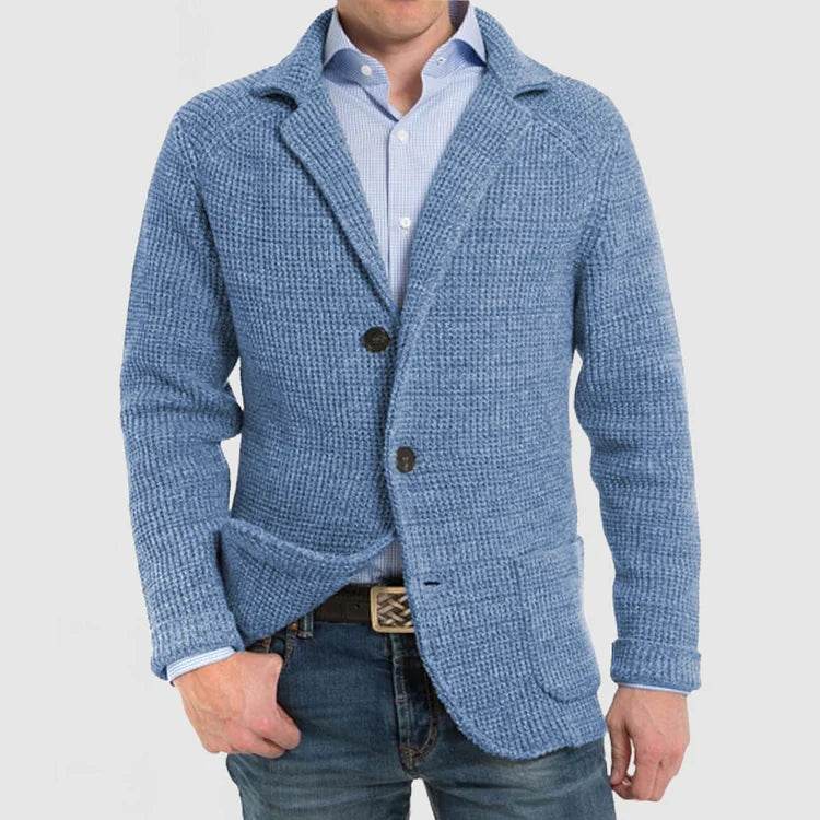 Classic Fit Men's Knit Blazer Jacket