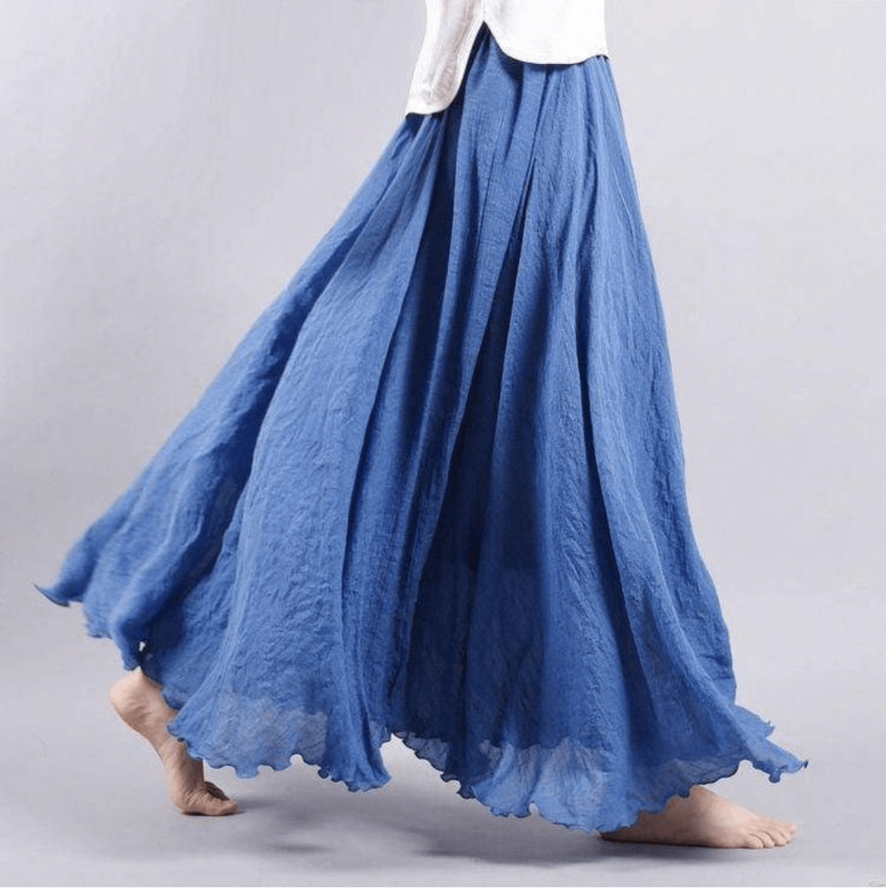 Nahla – Women’s Bohemian Linen Maxi Skirt