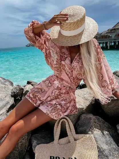 Nayra Romper | Boho Lace Playsuit - Summer Beach Romper