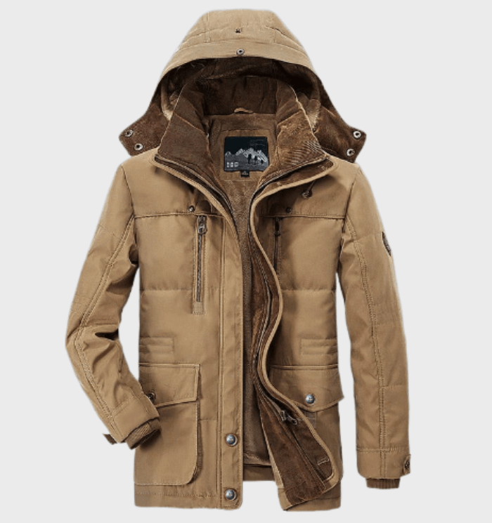Warm Men's Hooded Winter Parka Coat - BritishElegance