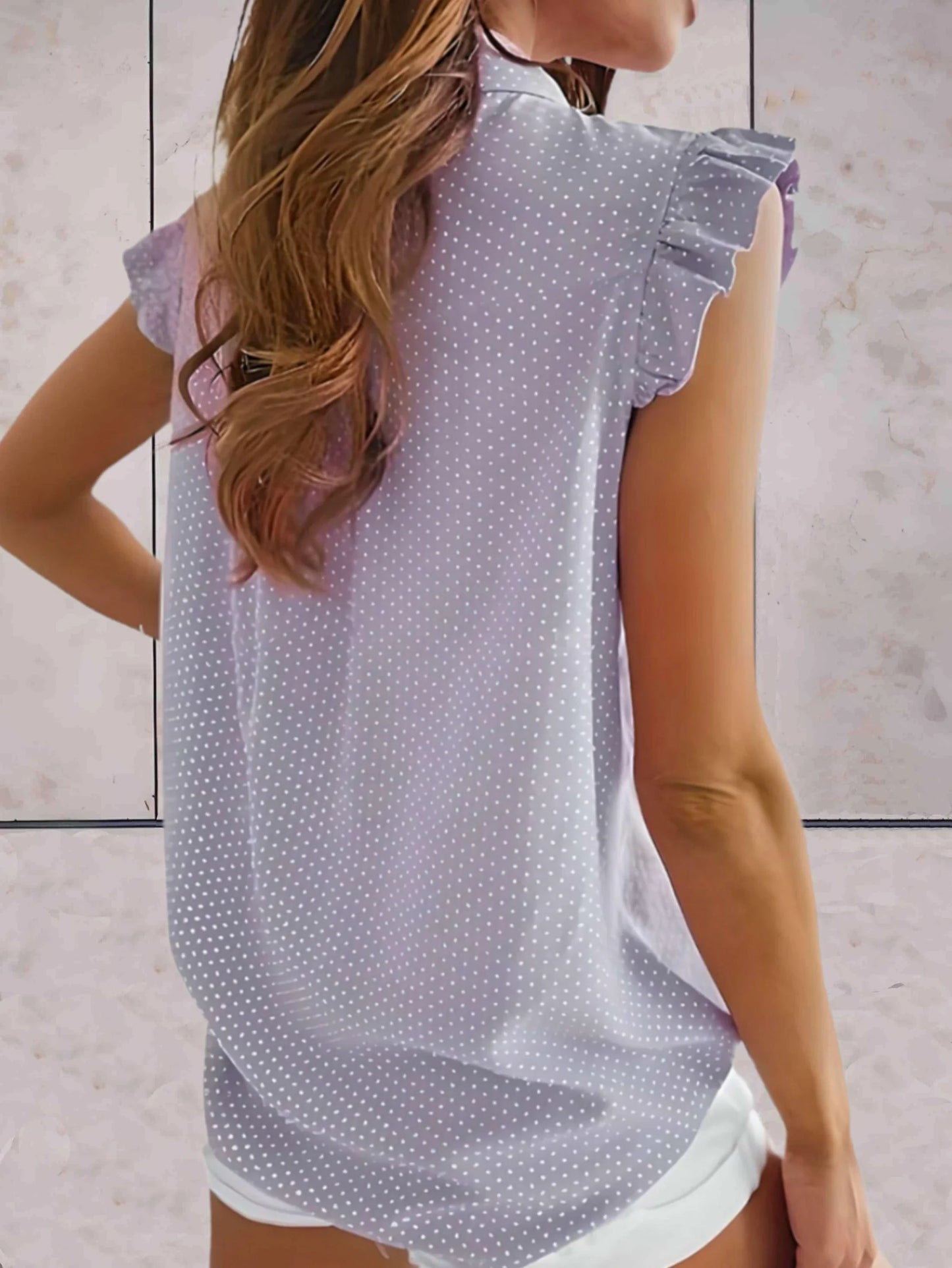 Nerine Top | Sleeveless Polka Dot Summer Top