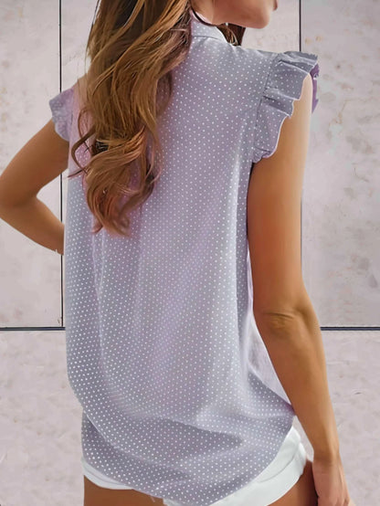 Nerine Top | Sleeveless Polka Dot Summer Top