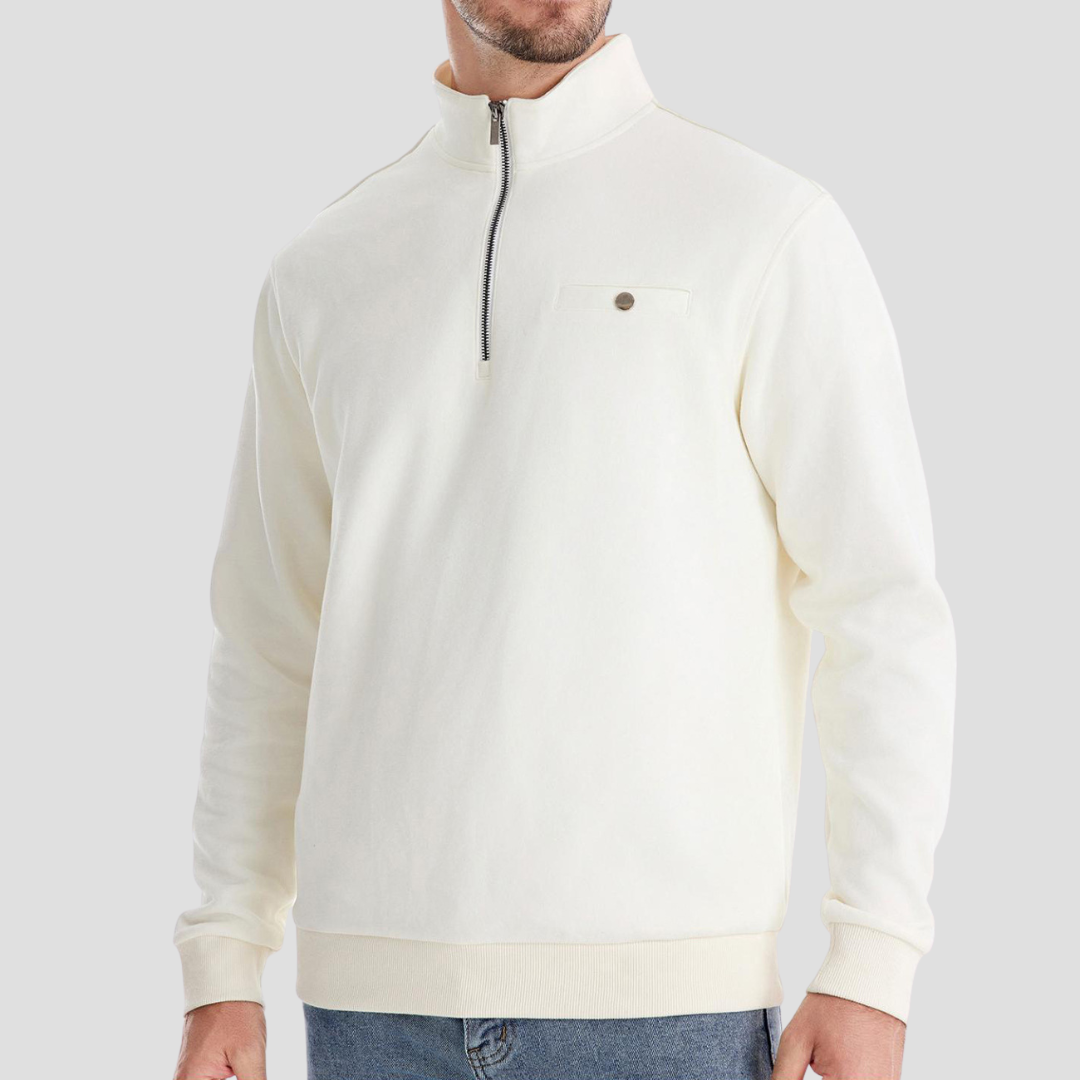 Men’s Minimalist Quarter-Zip Pullover