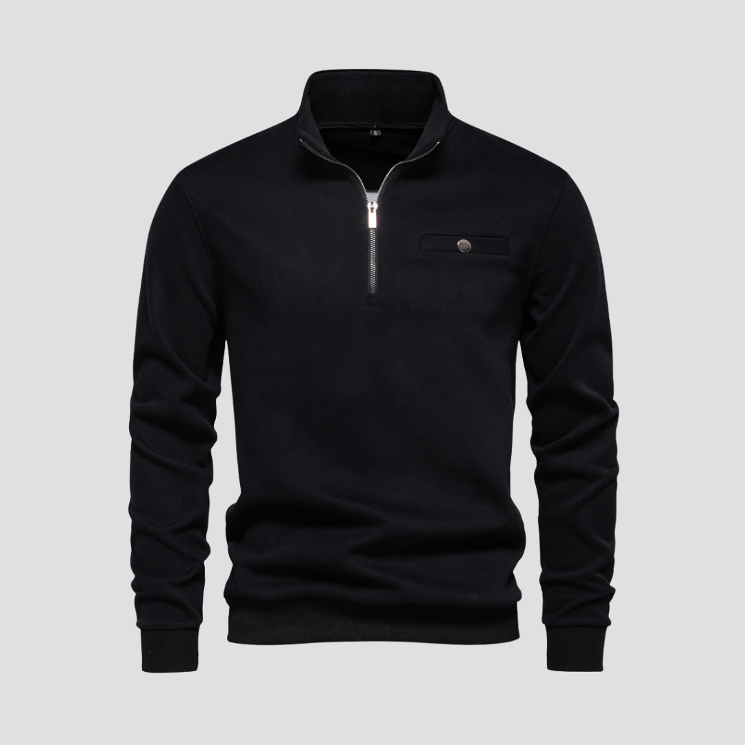 Men’s Minimalist Quarter-Zip Pullover