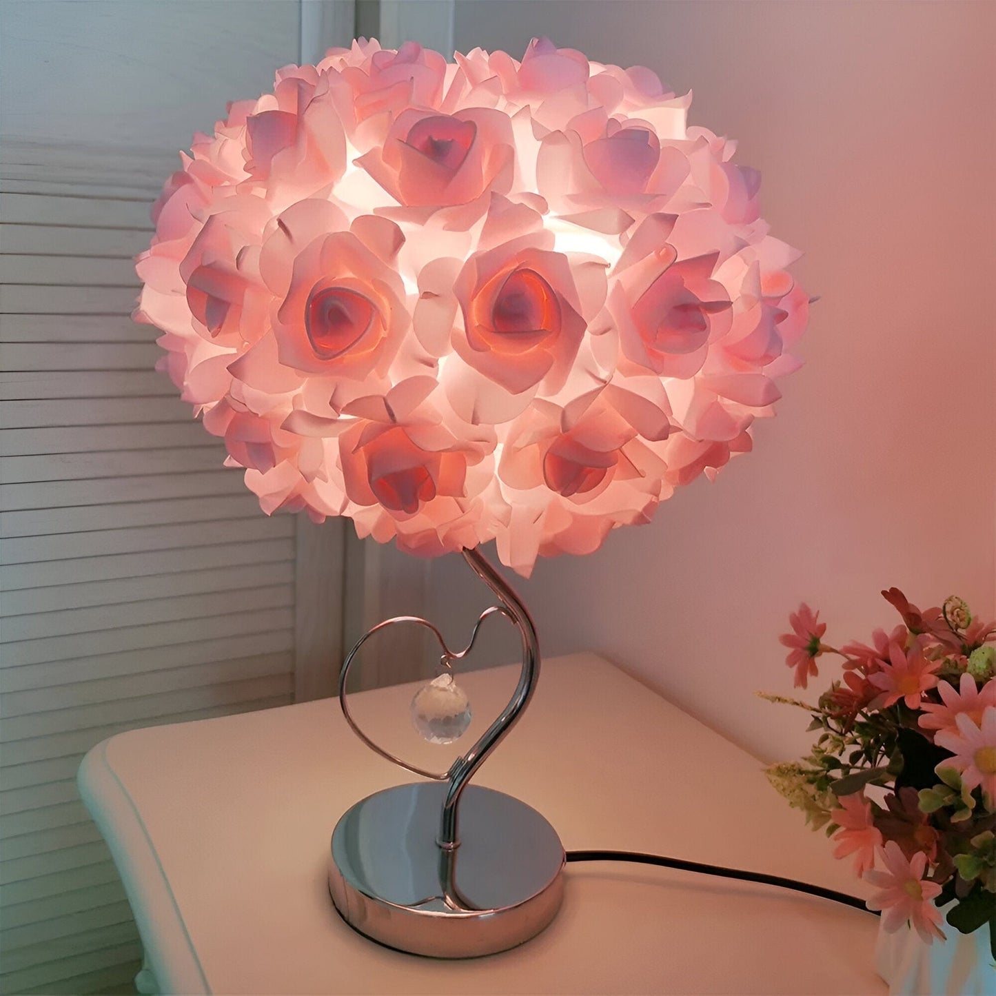 Floral Touch Table Lamp for Bedroom - BritishElegance