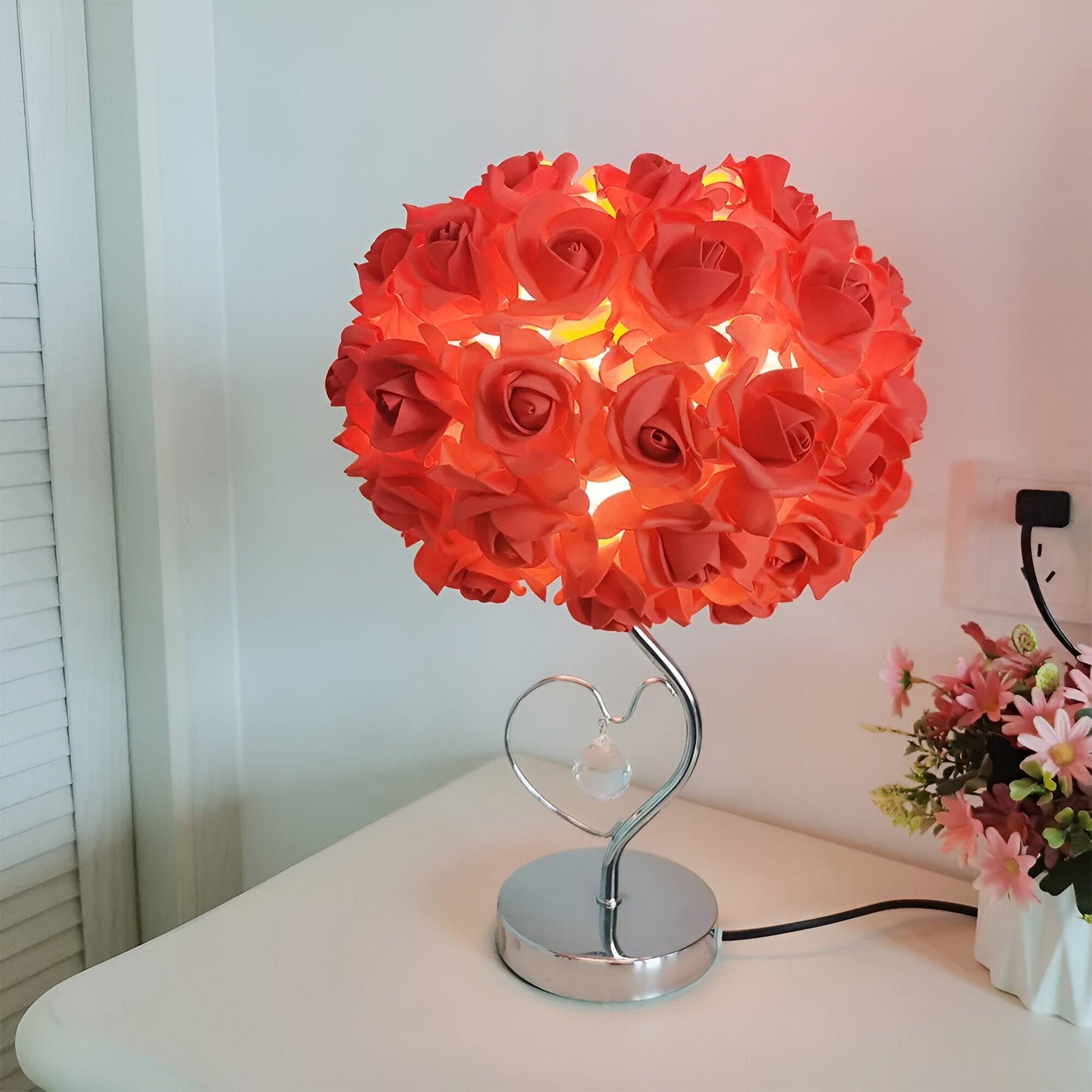 Floral Touch Table Lamp for Bedroom