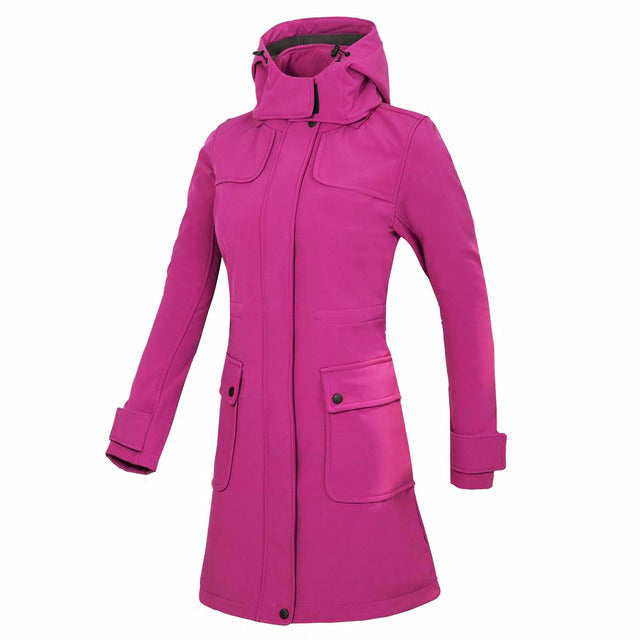 Waterproof Women's Jacket With Hood And Zipper