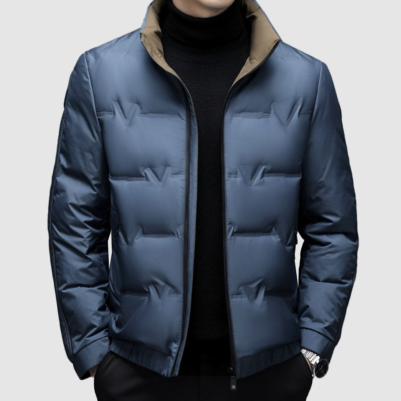 Cevori Quilted Style Stand-Up Collar Puffer Jacket