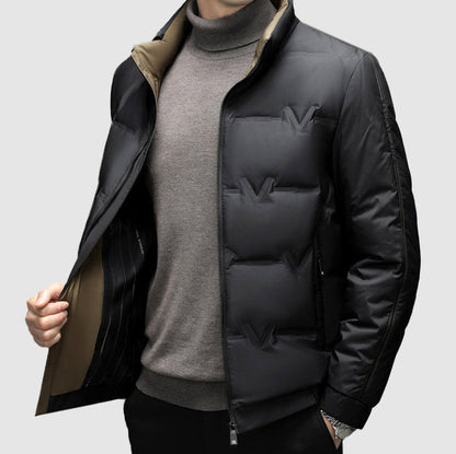 Cevori Quilted Style Stand-Up Collar Puffer Jacket