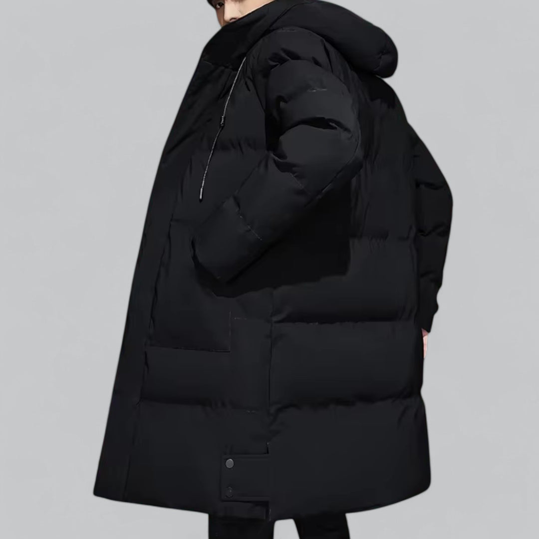 Men’s Long Insulated Hooded Puffer Coat