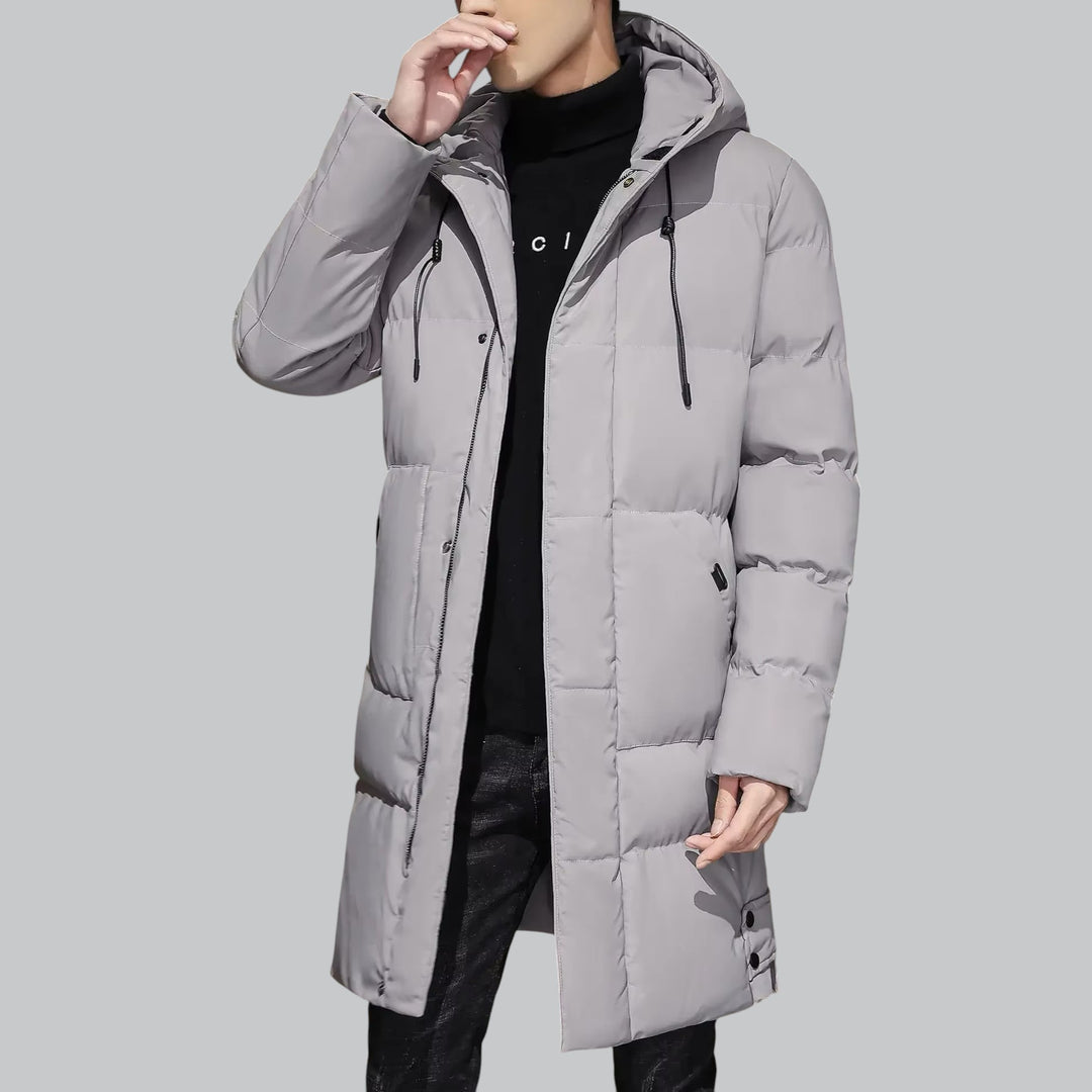 Men’s Long Insulated Hooded Puffer Coat