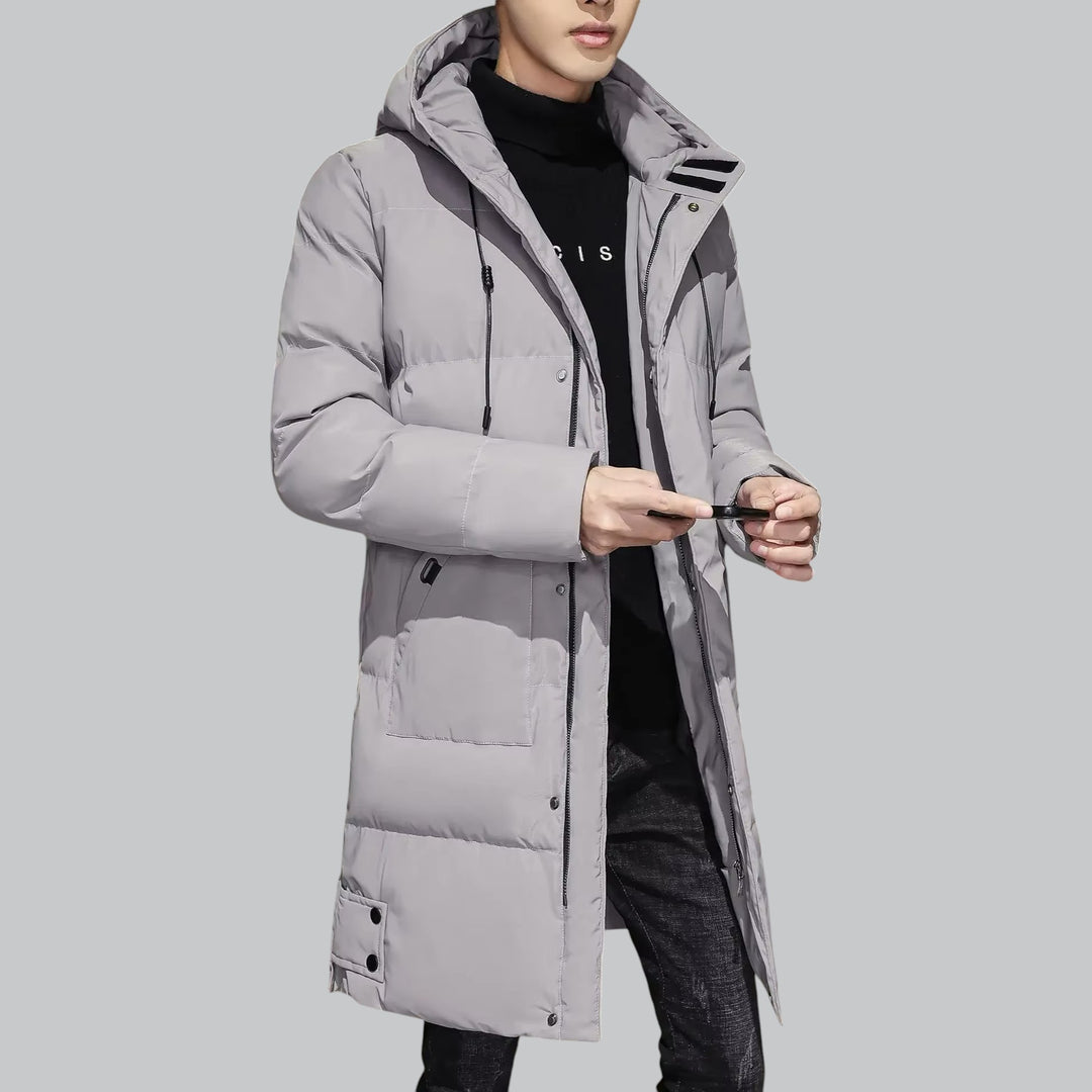 Men’s Long Insulated Hooded Puffer Coat
