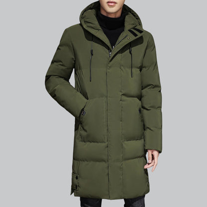 Men’s Long Insulated Hooded Puffer Coat