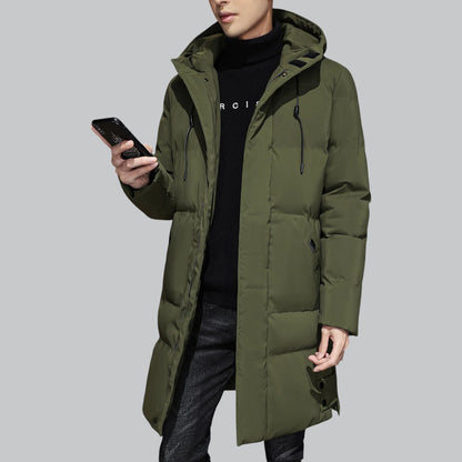 Men’s Long Insulated Hooded Puffer Coat