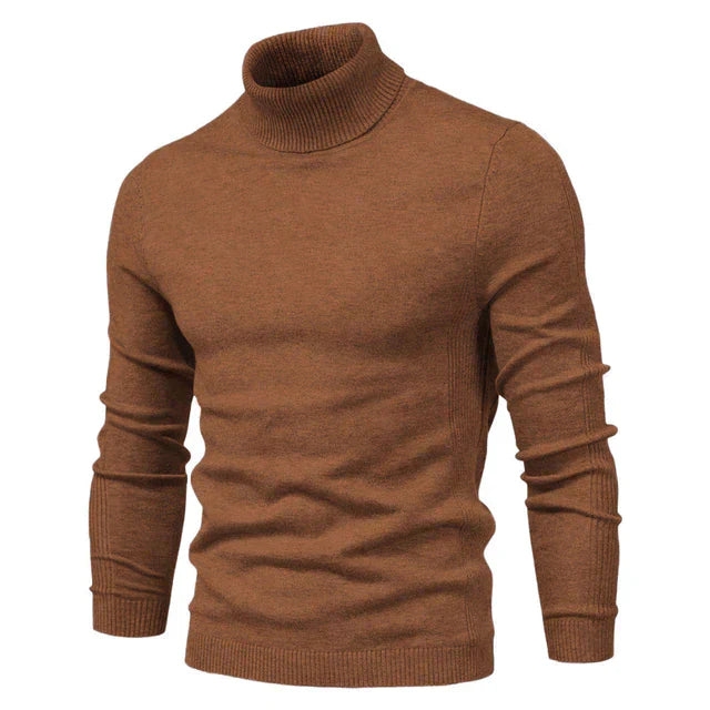 Cevori Ribbed Cuffs Turtleneck Jumper