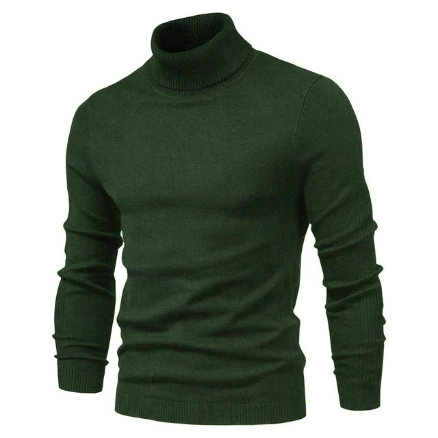 Cevori Ribbed Cuffs Turtleneck Jumper