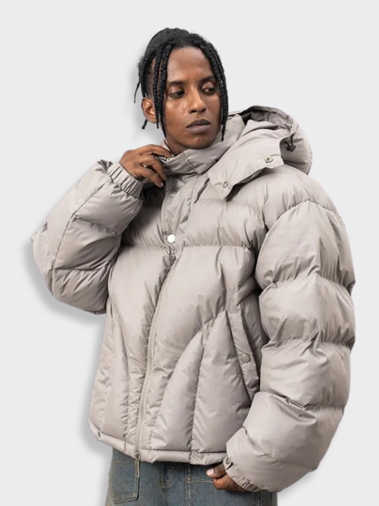 Logan | Stylish Men’s Winter Hooded Parka Puffer Jacket — Insulated and Warm