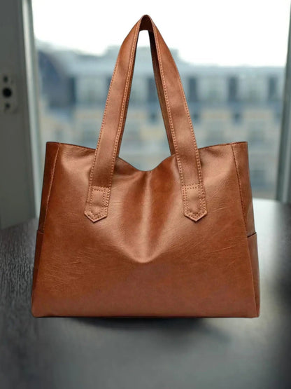 Nora | Minimalist Luxury Shoulder Bag in Soft Leather with Spacious Interior