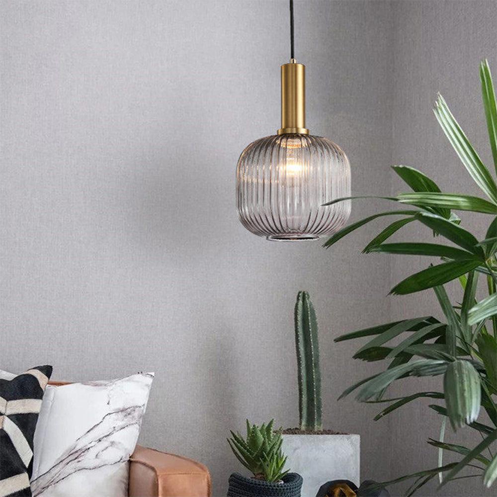 Stylish Clear Glass Drop Pendant Light - BritishElegance