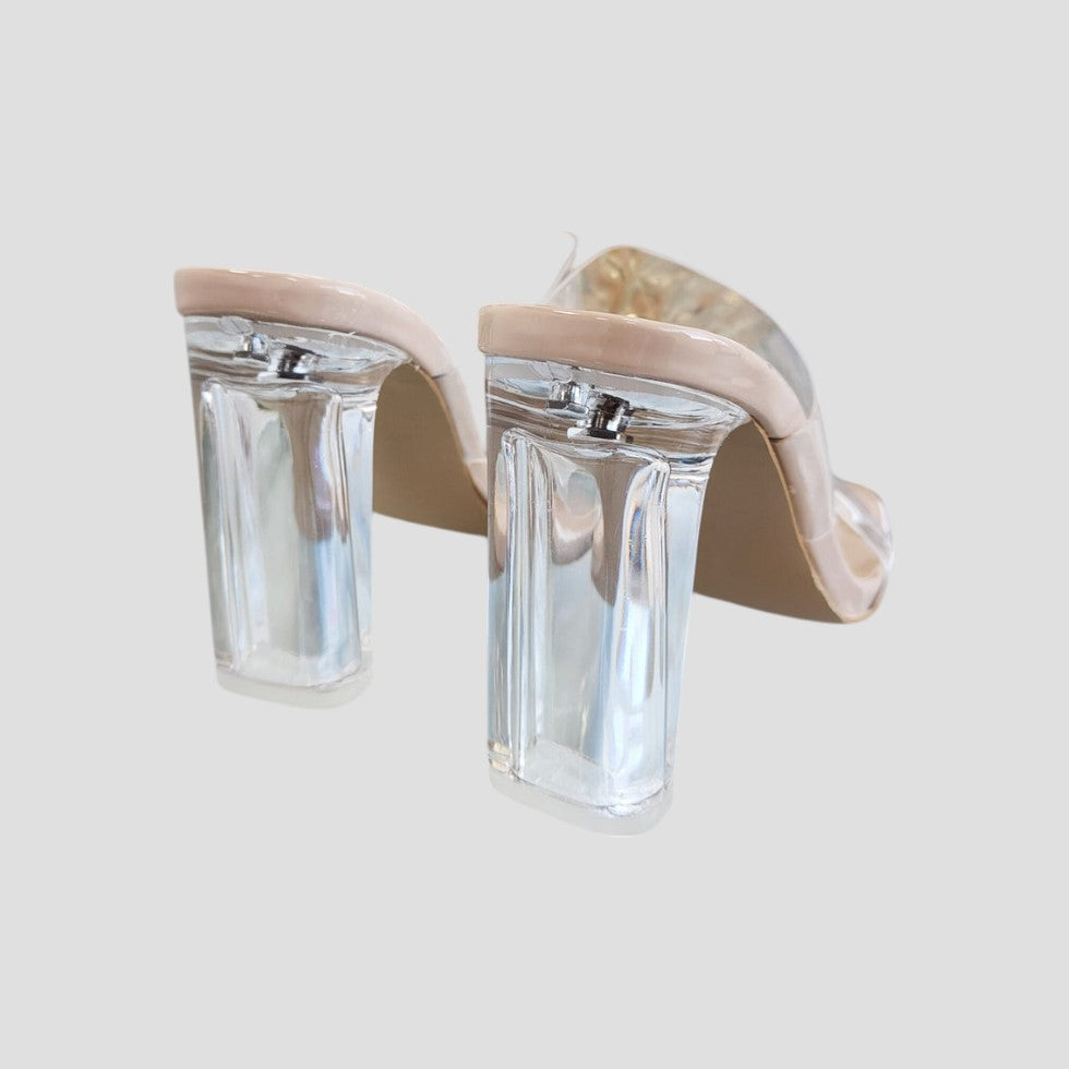 Women’s Clear Strap Block Heel Sandals
