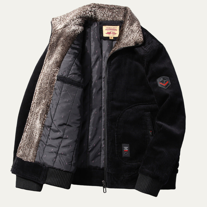 Men’s Casual Corduroy Style Bomber Jacket