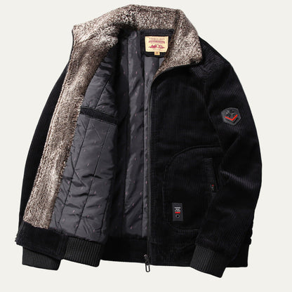 Men’s Casual Corduroy Style Bomber Jacket
