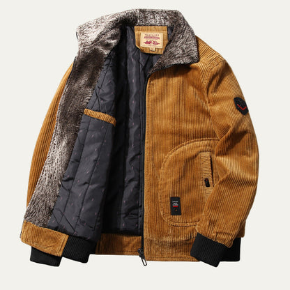 Men’s Casual Corduroy Style Bomber Jacket