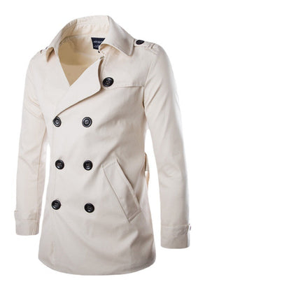 Cevori Tailored Double-Breasted Cotton Coat