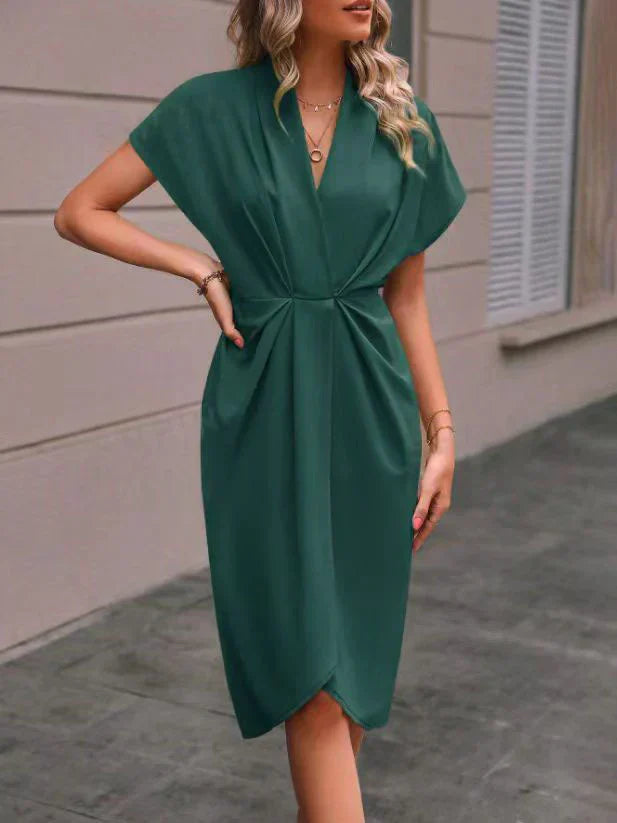 Soft Women's Midi Wrap Dress with Easy Style Options