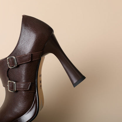 Nyrix Genuine Leather Heels