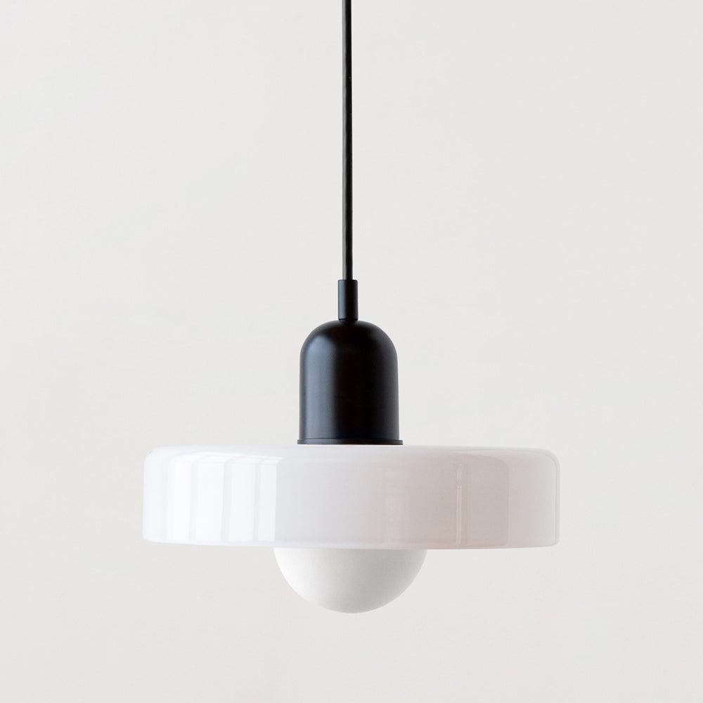 Colorful Glass Hanging Lamp With Adjustable Arm