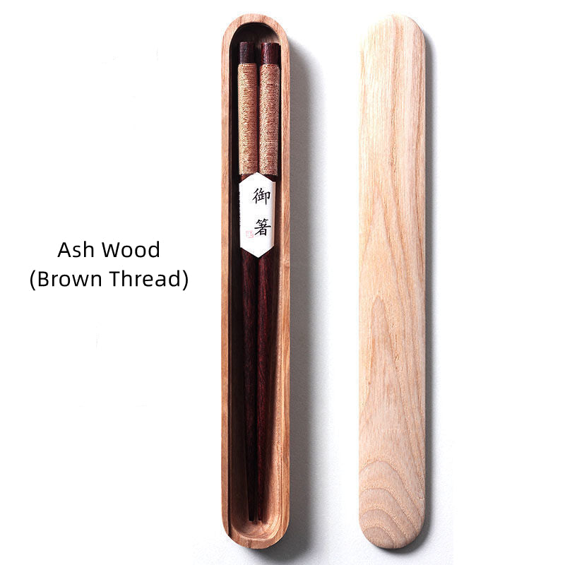 Classic Dark Wood Chopstick Set in Gift Box