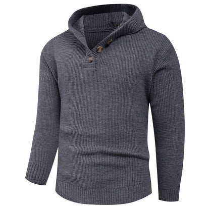 Cevori High Collar Knitted Jumper with Buttons