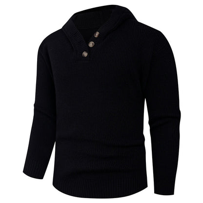 Cevori High Collar Knitted Jumper with Buttons