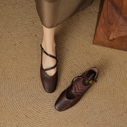 Norie Genuine Leather Flats