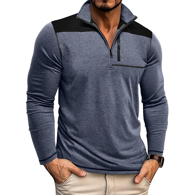 Cevori Slim Fit Soft Knit Half Zip Pullover Shirt