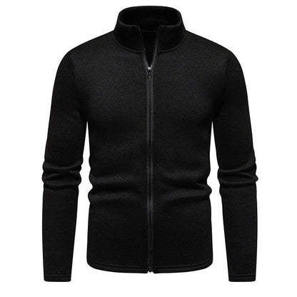 Men’s Fleece Texture Full Zip Casual Jacket