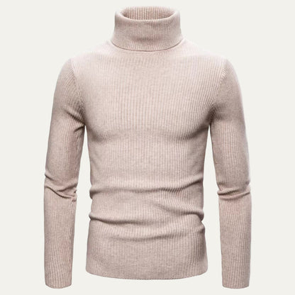Men’s Slim Rib Knit Turtleneck Sweater