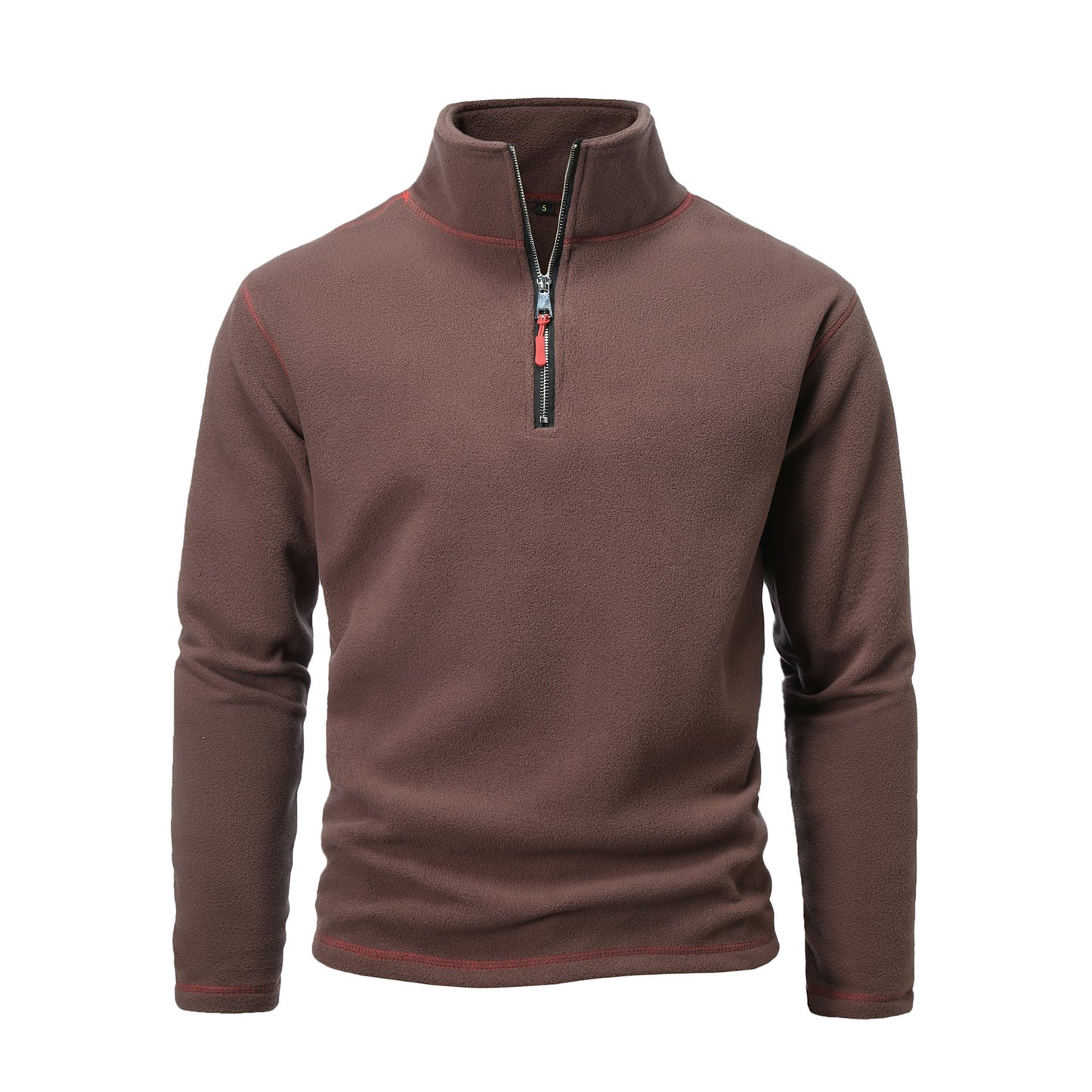 Men’s Contrast Stitch Stand Collar Sweatshirt