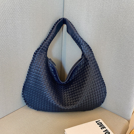 Red Valentina Woven Shopping Bag