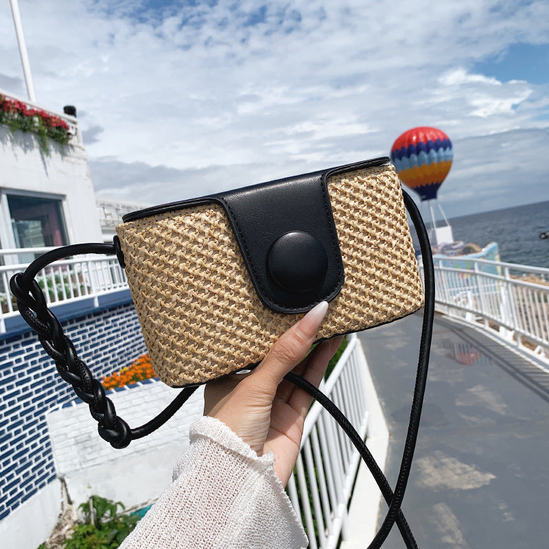 Bohemian Straw Crossbody Tote – Chic Beach Handbag for Women - BritishElegance