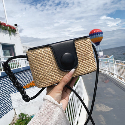 Bohemian Straw Crossbody Tote – Chic Beach Handbag for Women - BritishElegance