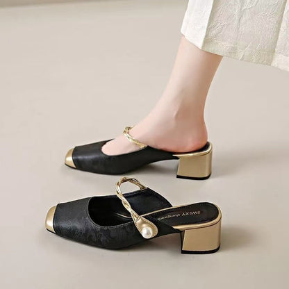 Melina Genuine Leather Mules