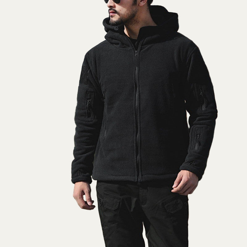 Men’s Tactical Full Zip Hooded Fleece Jacket