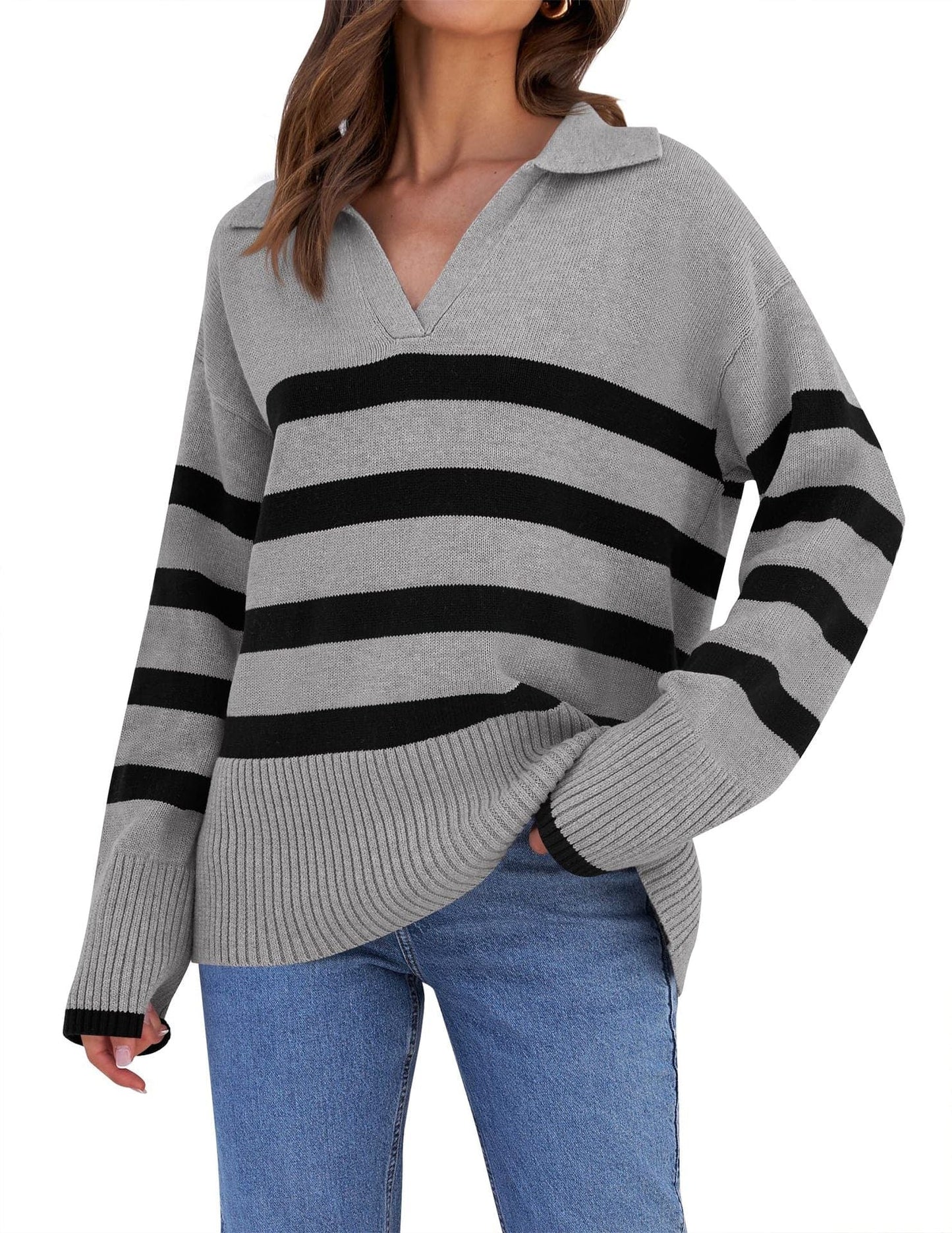 Cozy Oversized Winter Sweater Modern Casual Style
