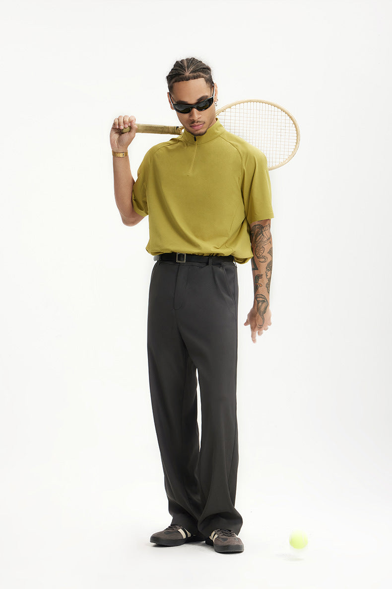 Comfortable Fit Men's Loose Leg Dress Pants