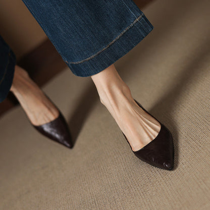 Elar Genuine Leather Heels
