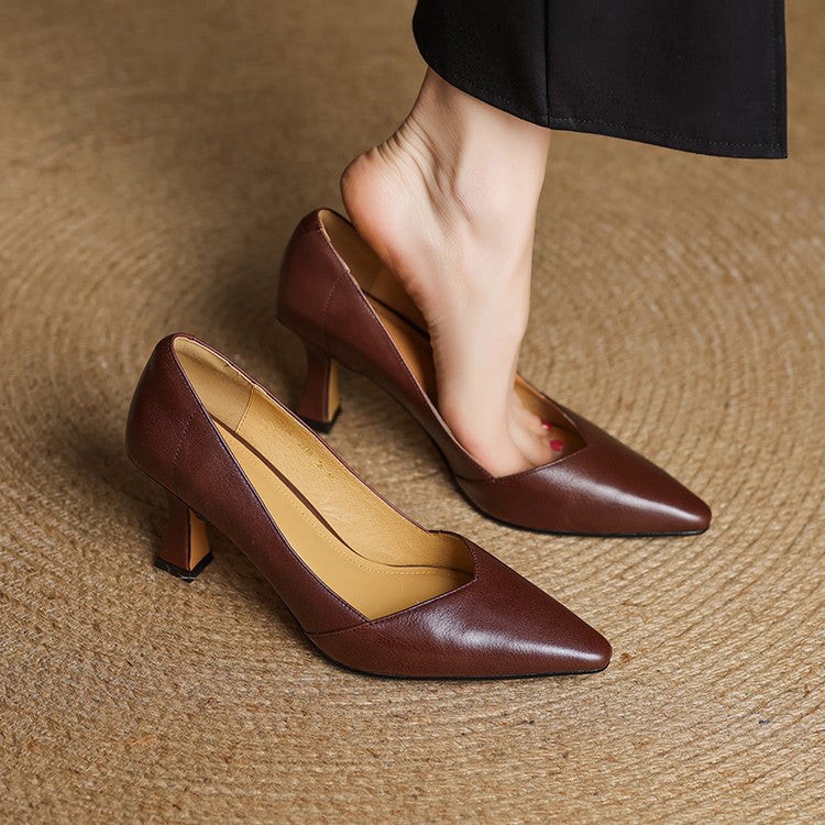 Zyne Genuine Leather Heels